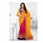 Triveni Rani Orange & Blue Colored Designer Lahenga Saree