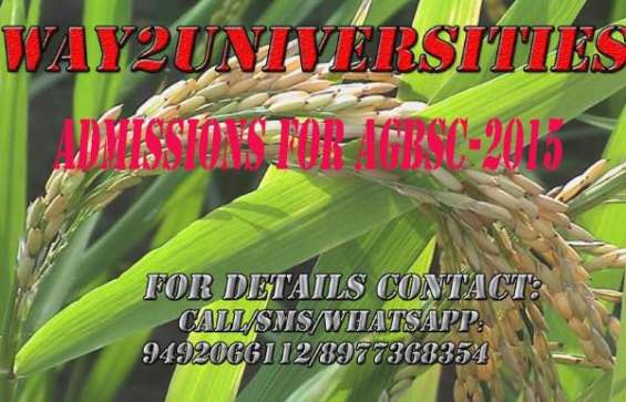 Agbsc(agriculture bsc) admissions through management/nri quota