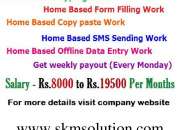 Home based computer typing job / home based data entry operator