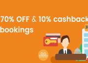 Get upto 70% off and 10% cashback on hotel bookings - RedBus Coupons 2018